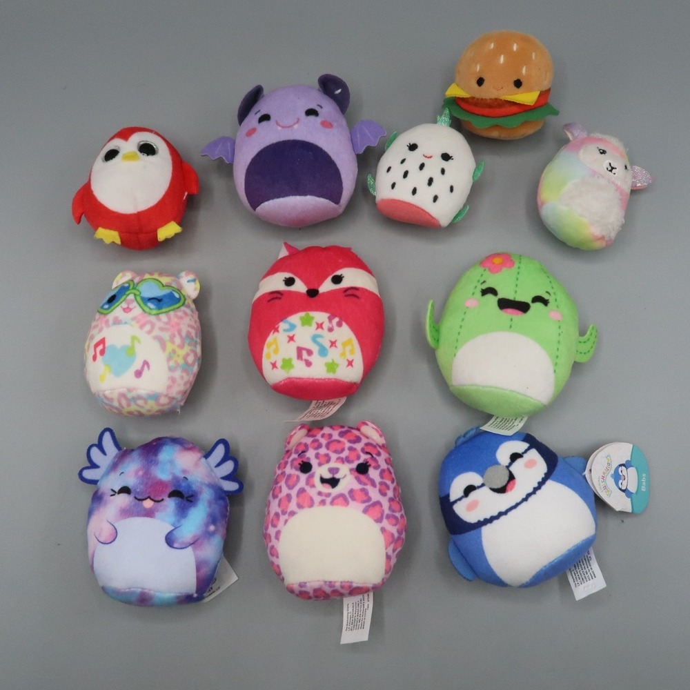 Squishmallows Squishville Lot of 11 mini plush Stuffed Toys Mcdonalds Small